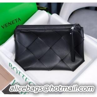 Promotional Bottega Veneta Woven Zipped Pouch BV2227 Black 2021