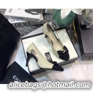 Unique Style Chanel Lambskin Bow Pumps 8.5cm G36347 White 2021