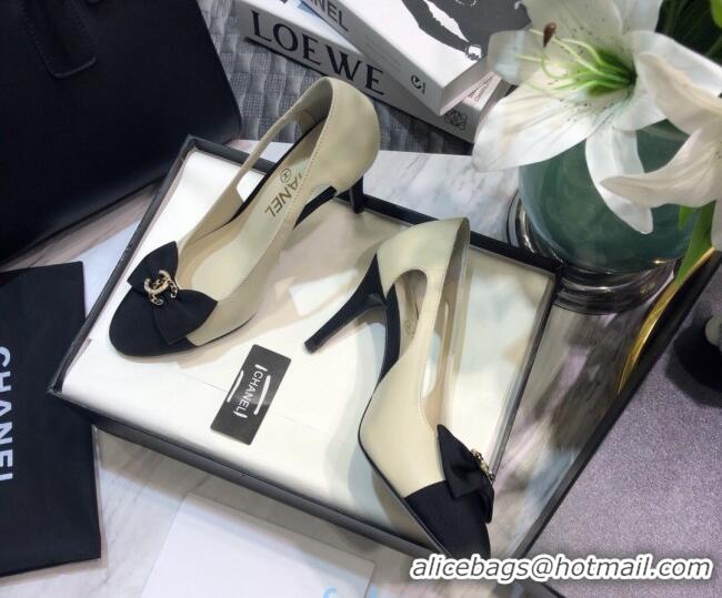 Unique Style Chanel Lambskin Bow Pumps 8.5cm G36347 White 2021