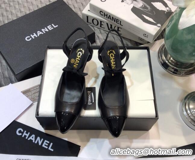 Top Quality Chanel Lambskin Pumps with Bow 80mm G36360 Black 2021