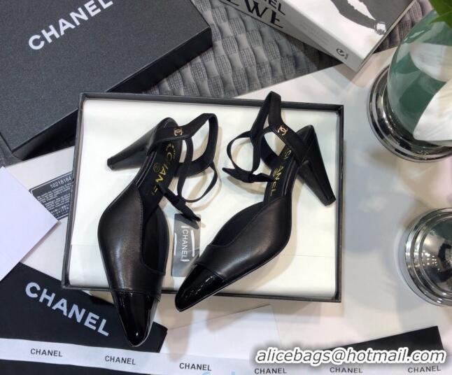 Top Quality Chanel Lambskin Pumps with Bow 80mm G36360 Black 2021