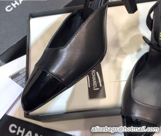 Top Quality Chanel Lambskin Pumps with Bow 80mm G36360 Black 2021