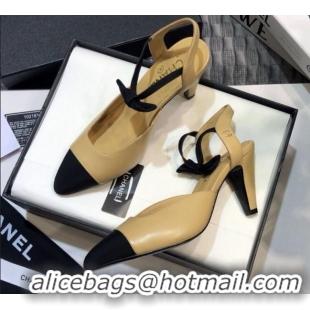 Charming Chanel Lambskin Pumps with Bow 80mm G36360 Nude 2021