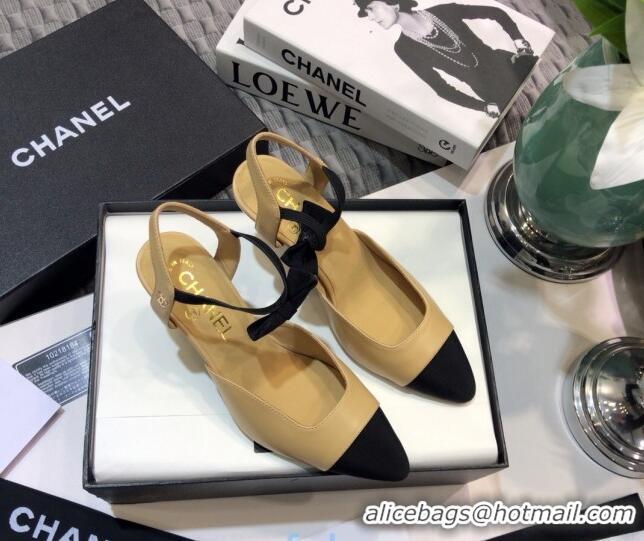 Charming Chanel Lambskin Pumps with Bow 80mm G36360 Nude 2021