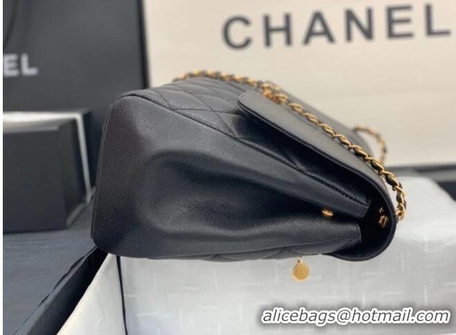 Top Quality Chanel flap bag Grained Calfskin & & Gold-Tone Metal A92233 black