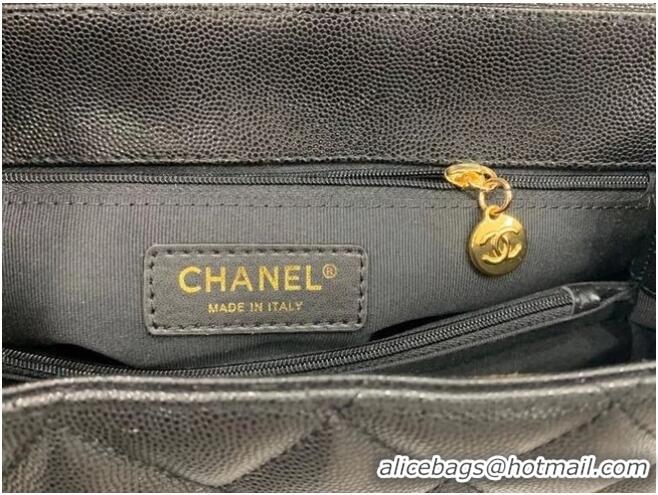 Top Quality Chanel flap bag Grained Calfskin & & Gold-Tone Metal A92233 black