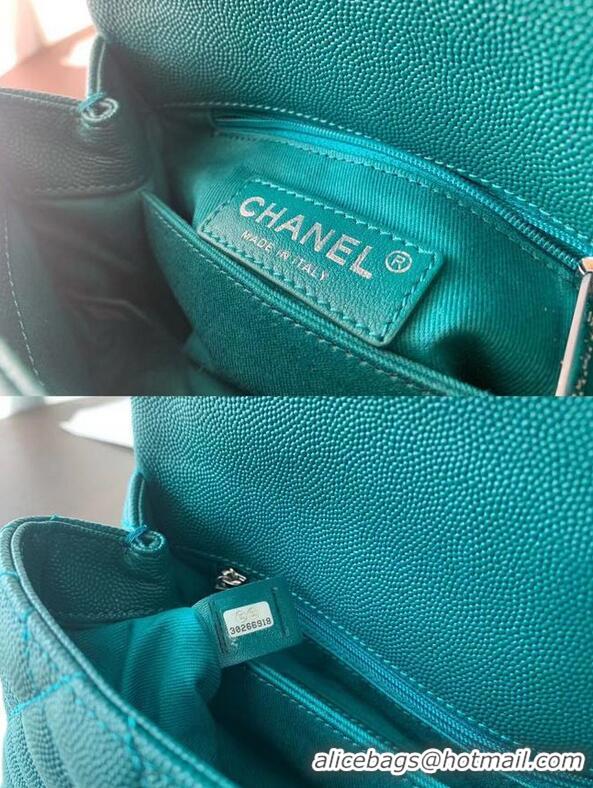 Famous Brand Chanel coco mini flap bag with top handle AS2215 green