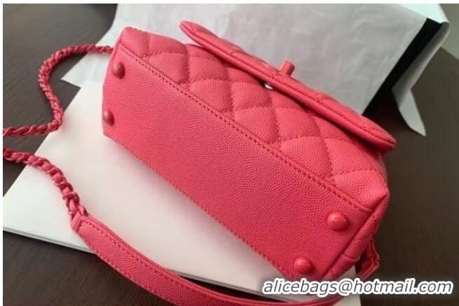 Top Quality Chanel coco mini flap bag with top handle AS2215 pink