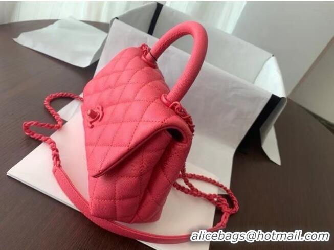 Top Quality Chanel coco mini flap bag with top handle AS2215 pink