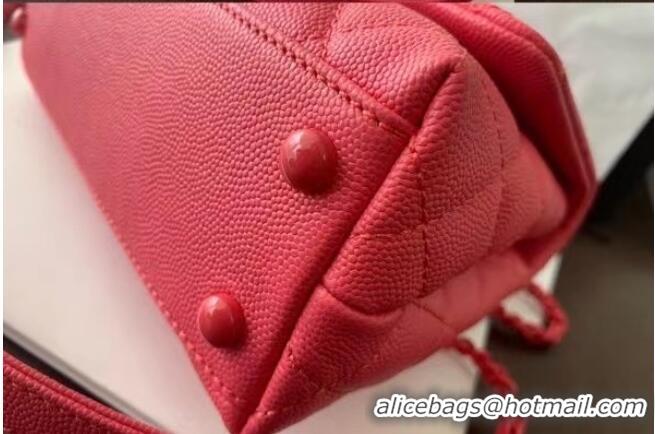 Top Quality Chanel coco mini flap bag with top handle AS2215 pink