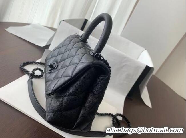 Popular Style Chanel coco mini flap bag with top handle AS2215 black