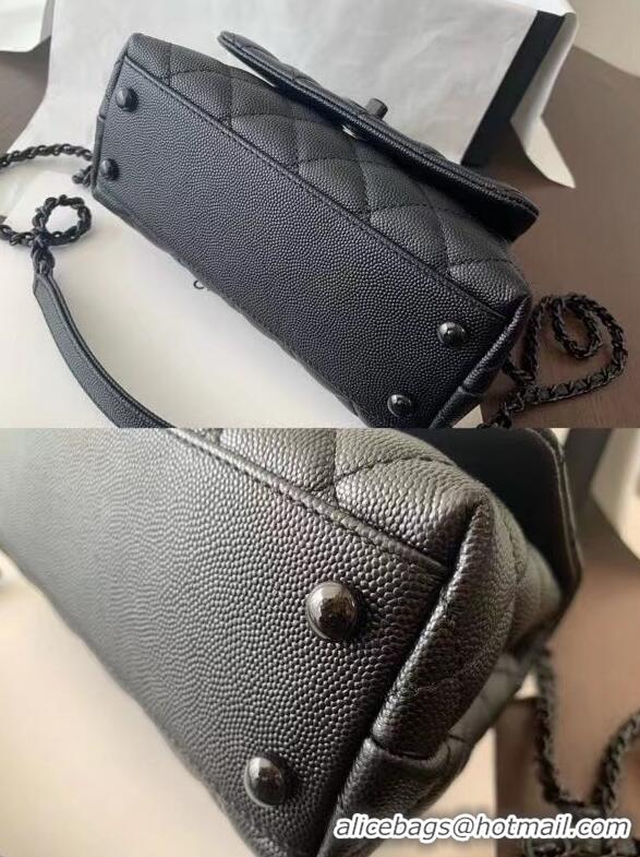 Popular Style Chanel coco mini flap bag with top handle AS2215 black