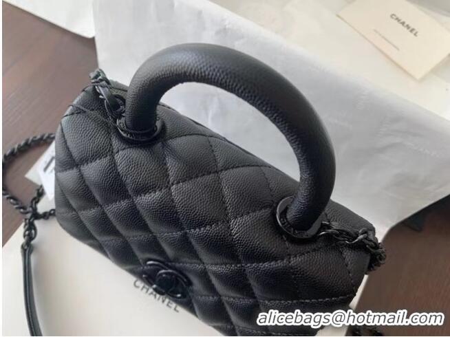 Popular Style Chanel coco mini flap bag with top handle AS2215 black