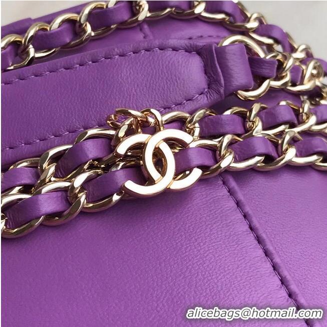 Unique Style Chanel Lambskin Crystal Calfskin & Gold-Tone Metal AS1882 Purple