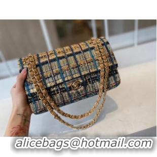 Unique Style Chanel Classic Handbag Tweed & Gold-Tone Metal A01112-1