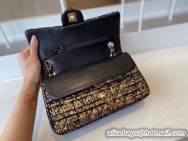 Traditional Specials Chanel classic handbag Tweed & Gold-Tone Metal A01112-2