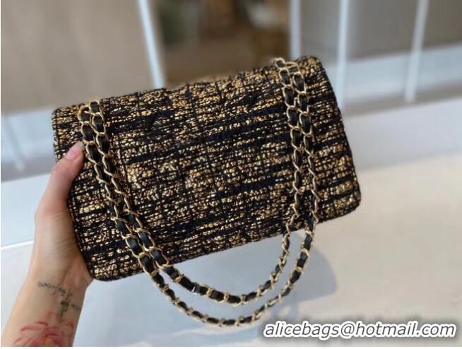 Traditional Specials Chanel classic handbag Tweed & Gold-Tone Metal A01112-2