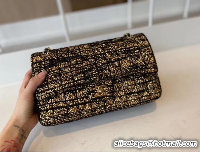 Traditional Specials Chanel classic handbag Tweed & Gold-Tone Metal A01112-2