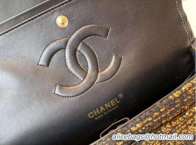 Traditional Specials Chanel classic handbag Tweed & Gold-Tone Metal A01112-2