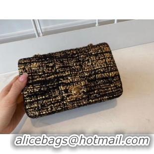 Top Design Chanel classic handbag Tweed & Gold-Tone Metal A01116-1