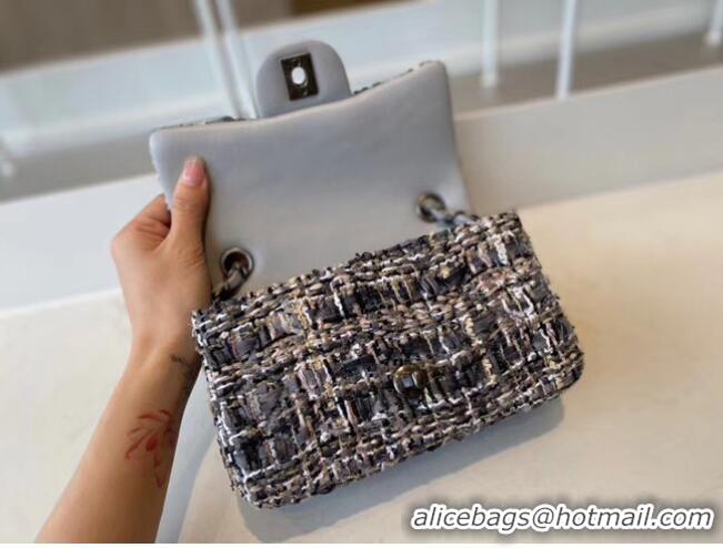 Best Price Chanel classic handbag Tweed & silver-Tone Metal A01116-5