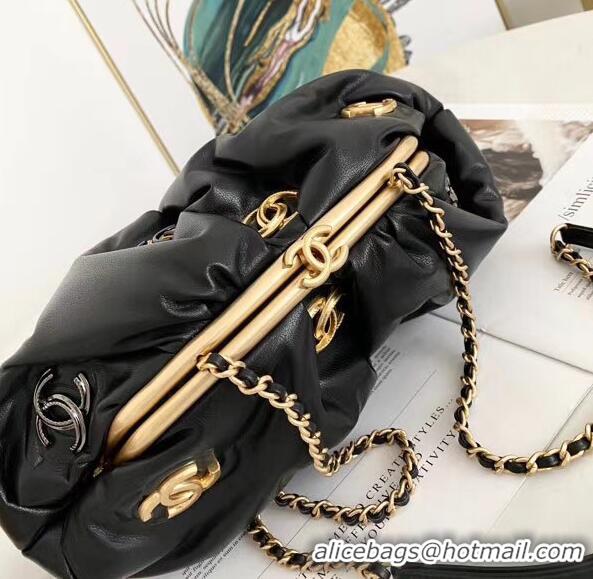 Fashion Luxury Chanel Lambskin clutch AS2137 black