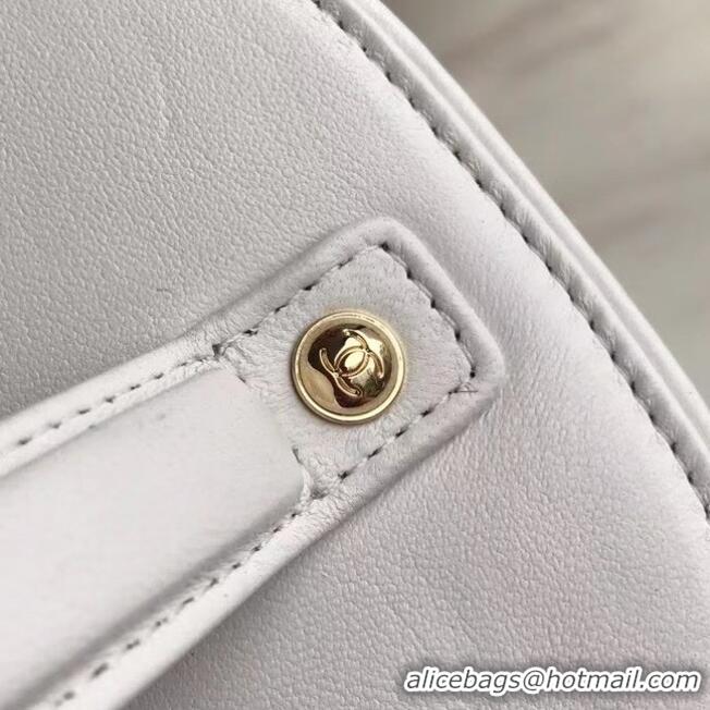 Super Quality Chanel Lambskin Crystal Calfskin & Gold-Tone Metal AS1882 white