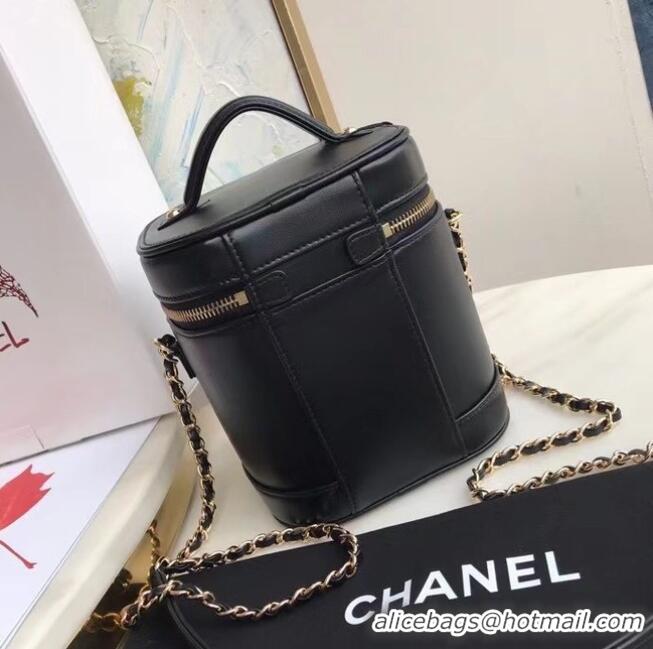 Buy Cheapest Chanel Lambskin Crystal Calfskin & Gold-Tone Metal AS1882 black