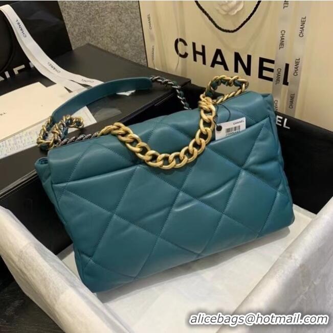 Traditional Discount Chanel 19 Large Flap Bag AS1162 Blue