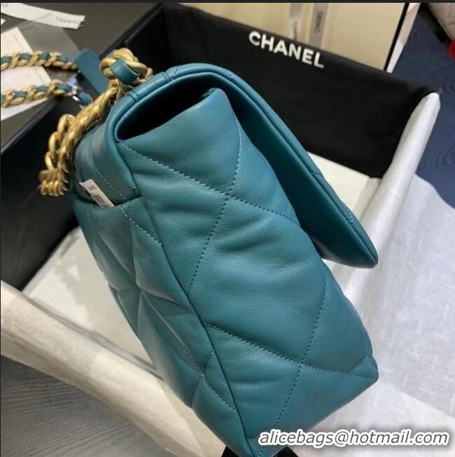 Traditional Discount Chanel 19 Large Flap Bag AS1162 Blue