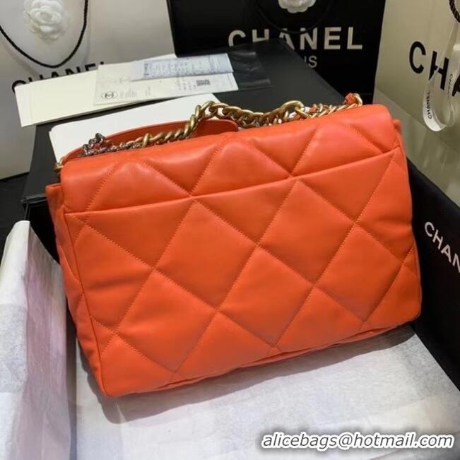 Market Sells Chanel 19 Large Flap Bag AS1162 Orange