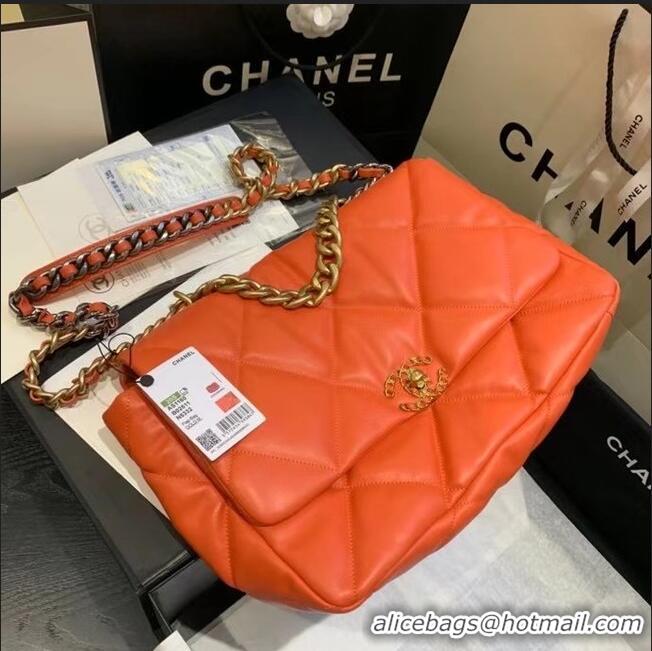 Market Sells Chanel 19 Large Flap Bag AS1162 Orange