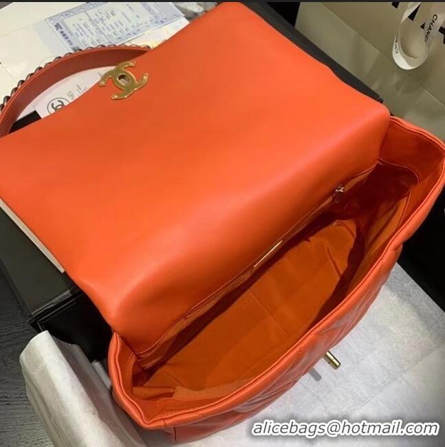 Market Sells Chanel 19 Large Flap Bag AS1162 Orange