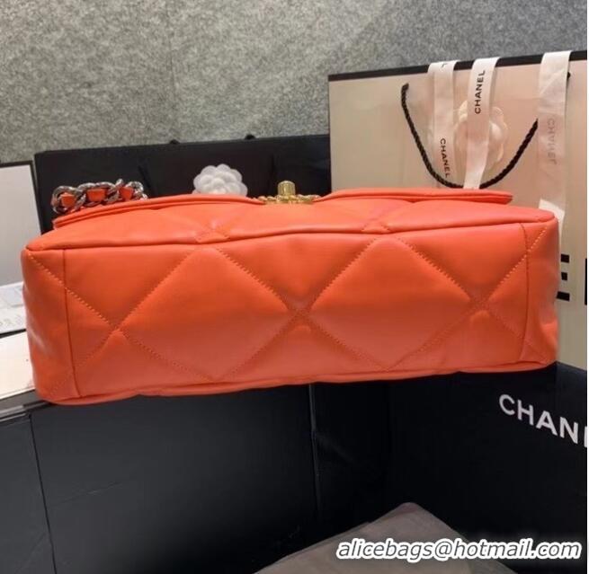 Market Sells Chanel 19 Large Flap Bag AS1162 Orange