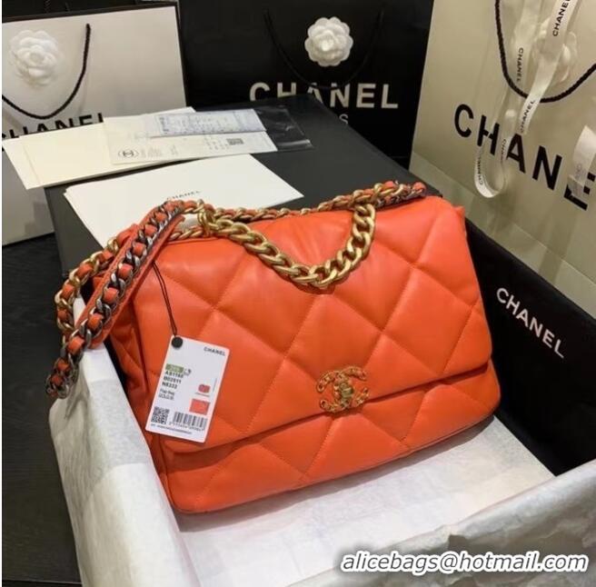 Market Sells Chanel 19 Large Flap Bag AS1162 Orange