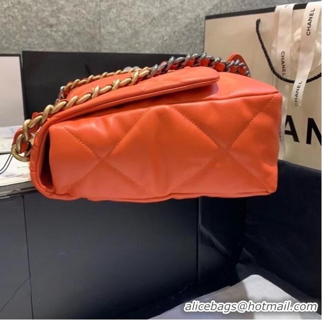 Market Sells Chanel 19 Large Flap Bag AS1162 Orange