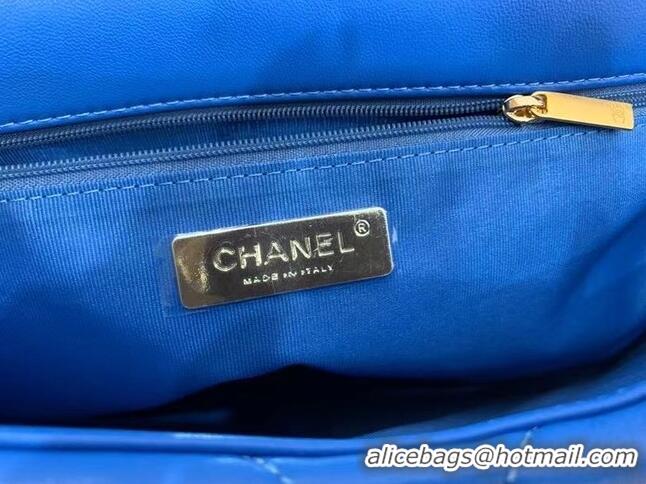 New Design Chanel 19 Large Flap Bag AS1162 Electric Blue