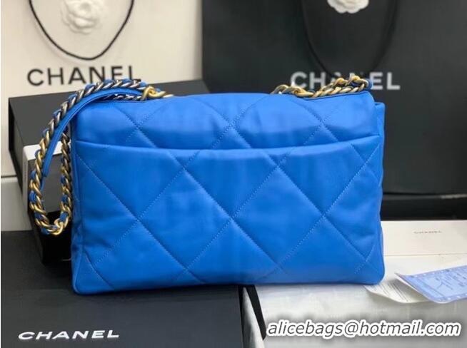 New Design Chanel 19 Large Flap Bag AS1162 Electric Blue