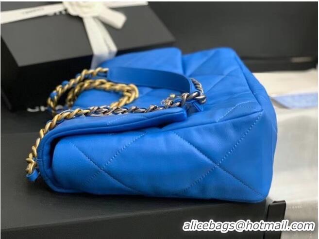 New Design Chanel 19 Large Flap Bag AS1162 Electric Blue