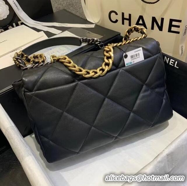 Most Popular Chanel 19 Large Flap Bag AS1162 Black