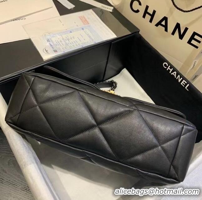 Most Popular Chanel 19 Large Flap Bag AS1162 Black