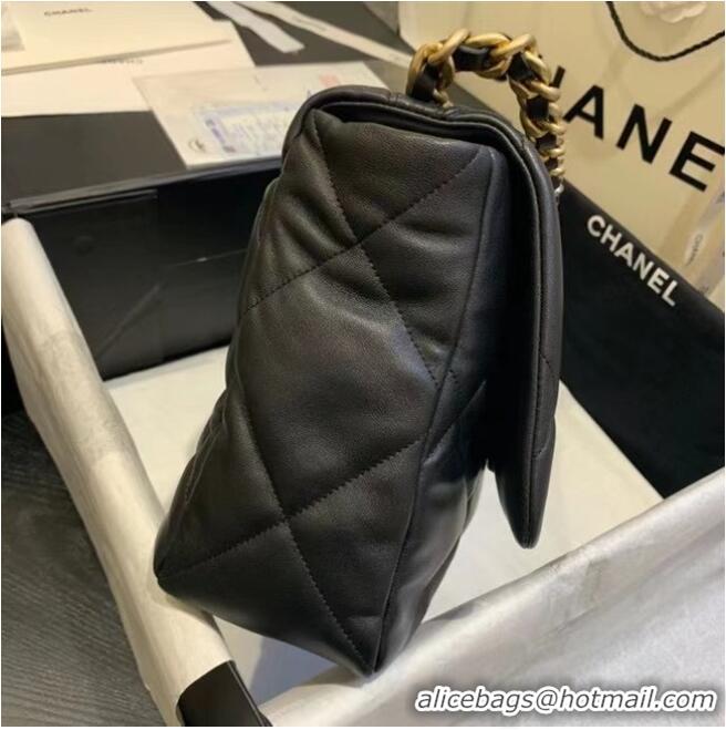 Most Popular Chanel 19 Large Flap Bag AS1162 Black