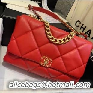 Best Product Chanel 19 Large Flap Bag AS1162 Red