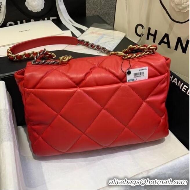 Best Product Chanel 19 Large Flap Bag AS1162 Red