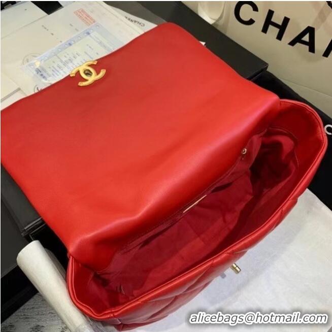 Best Product Chanel 19 Large Flap Bag AS1162 Red