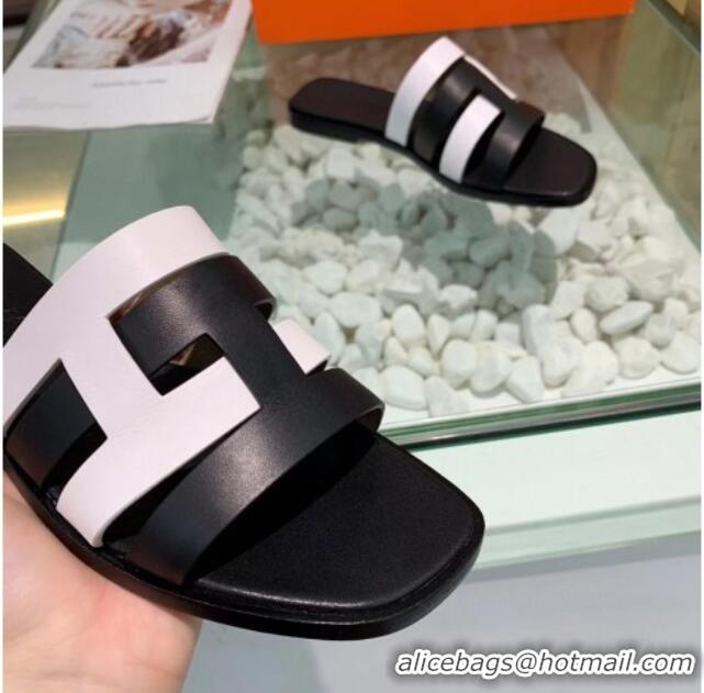 Purchase Hermes Calfskin Amore Sandal 040136 White/Black