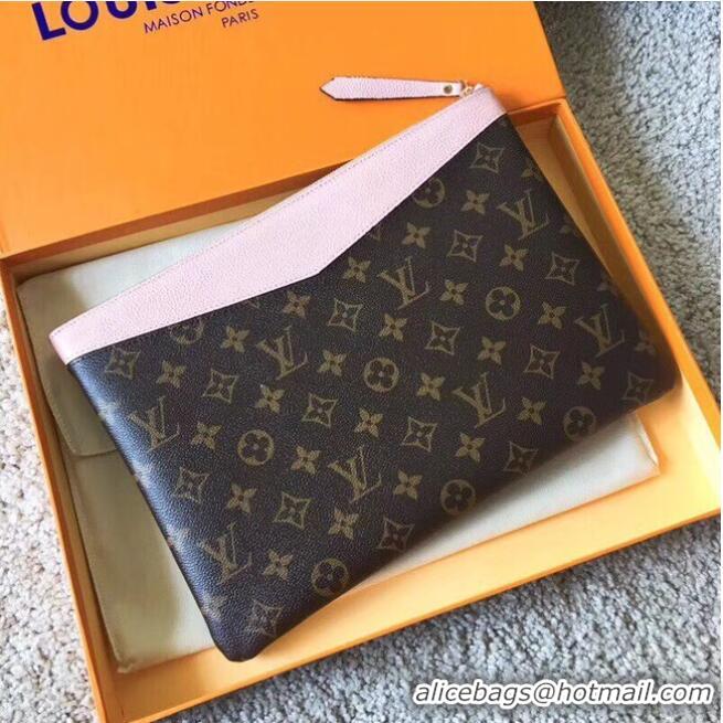 Best Price Louis Vuitton Original Monogram Canvas DAILY POUCH M62048 light pink