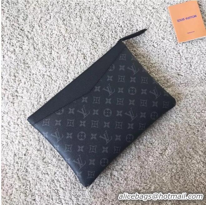 Top Quality Louis vuitton original Monogram Eclipse Canvas DAILY POUCH M62048