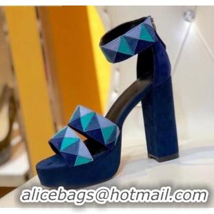 Best Product Hermes Suede Aretha Sandal 040142 Blue