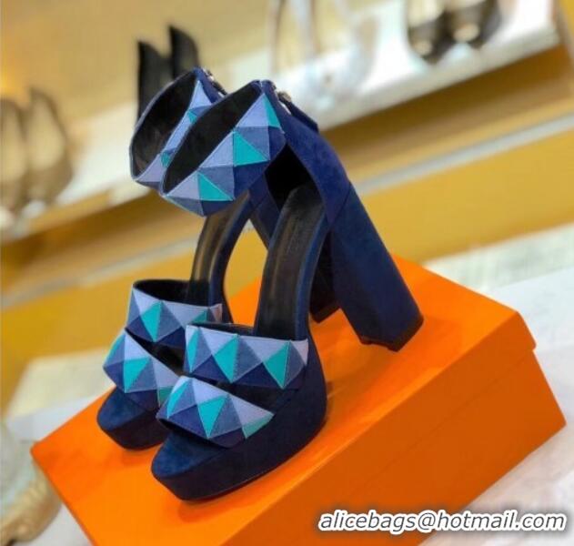 Best Product Hermes Suede Aretha Sandal 040142 Blue